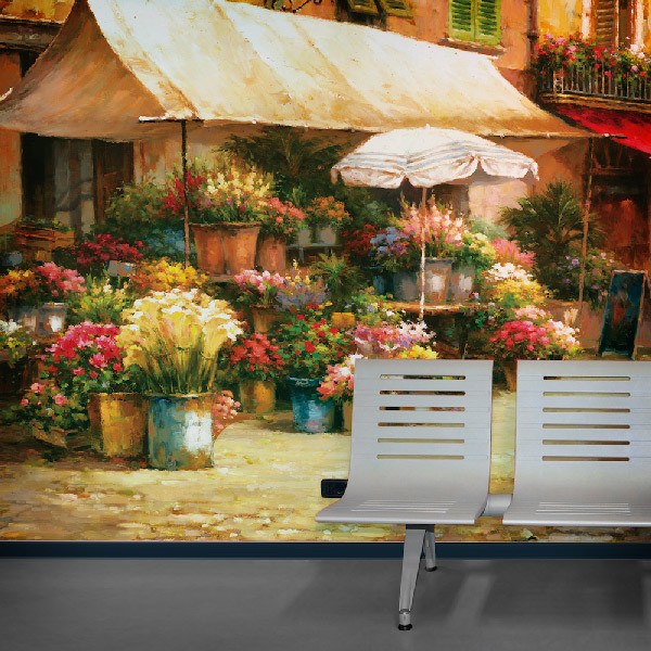 Fototapeten: Der Blumenmarkt, Han Chang