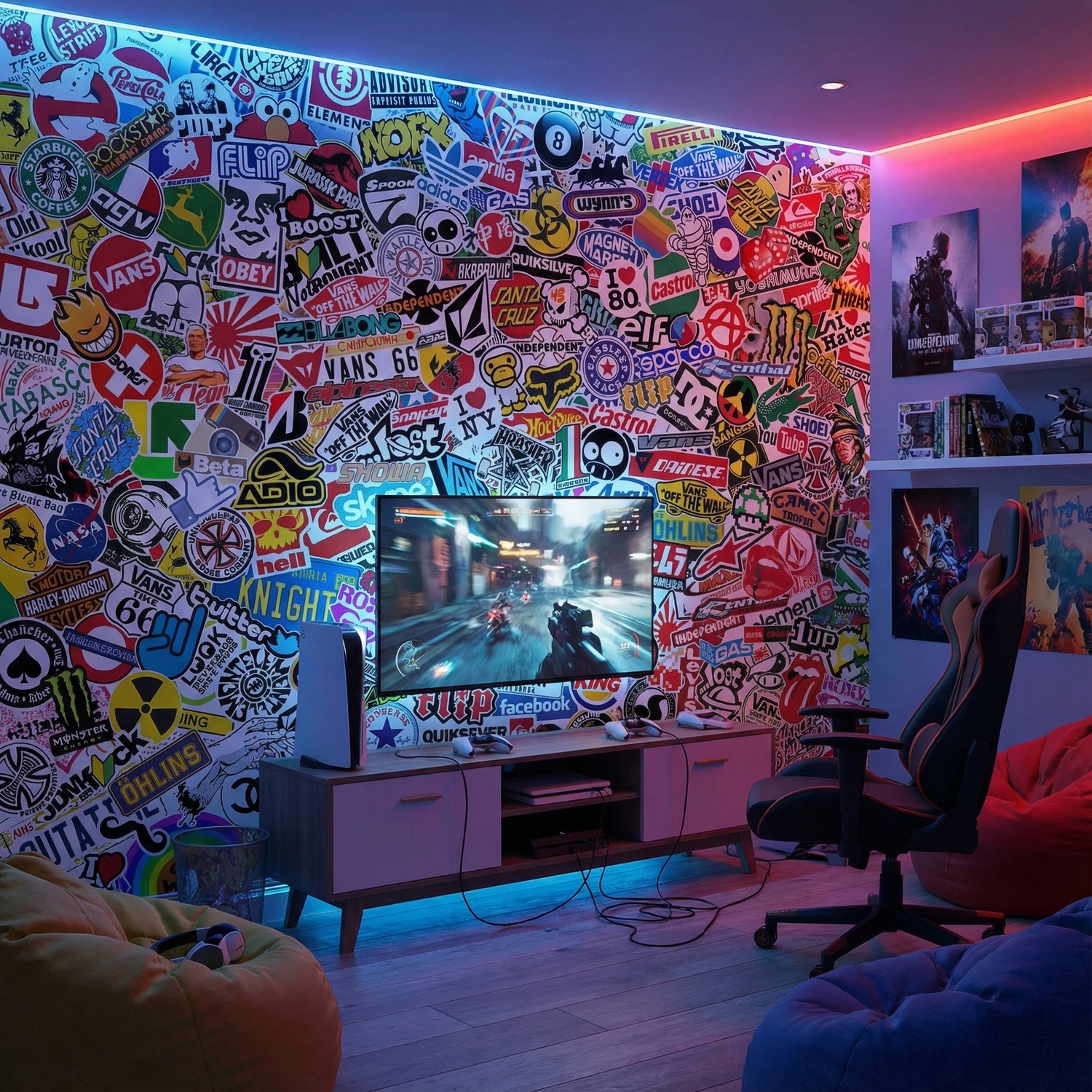 Fototapeten: StickerBomb Wandbild