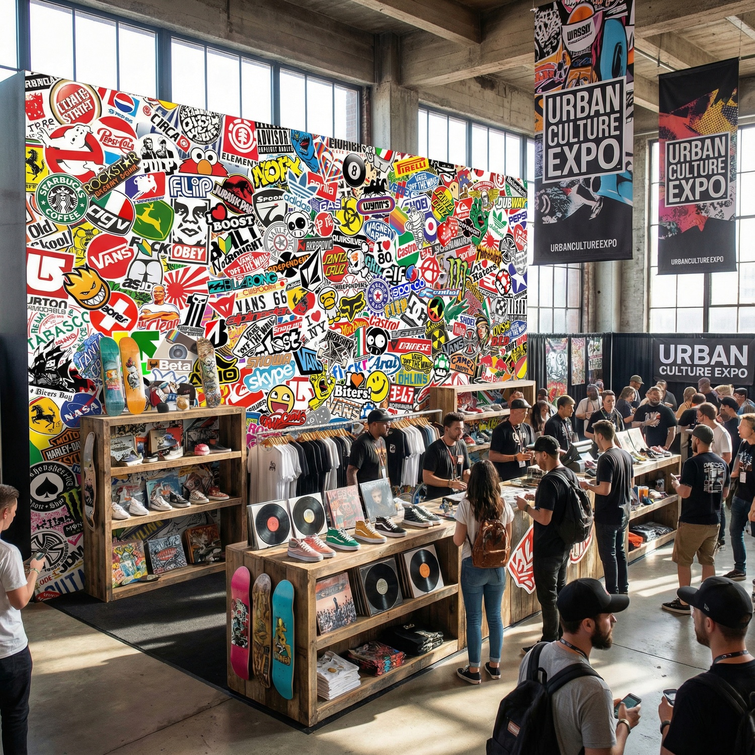 Fototapeten: StickerBomb Wandbild