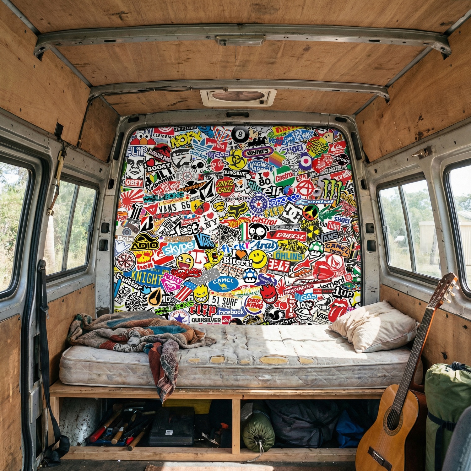 Fototapeten: StickerBomb Wandbild