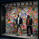 Fototapeten: StickerBomb Wandbild 9