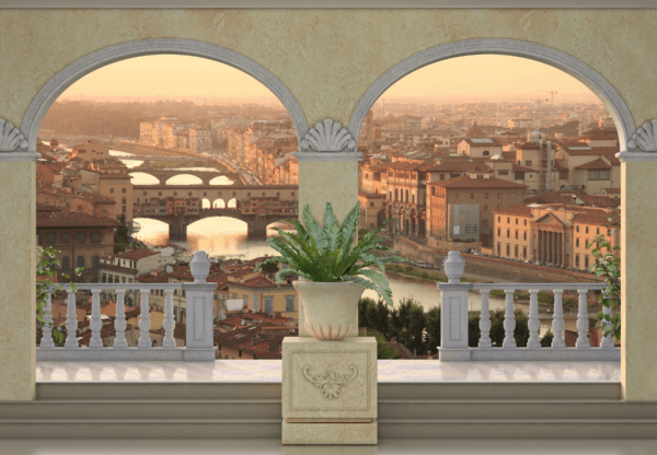 Fototapeten: Balkon in Florenz