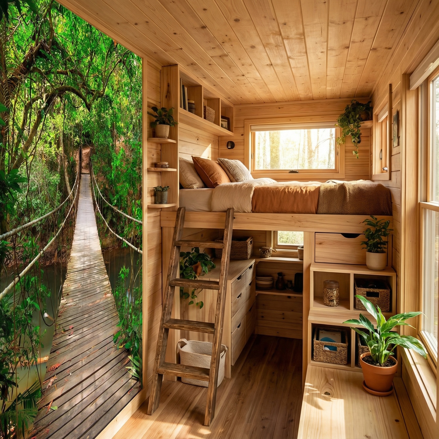 Fototapeten: Br&uuml;cke im Amazonasgebiet