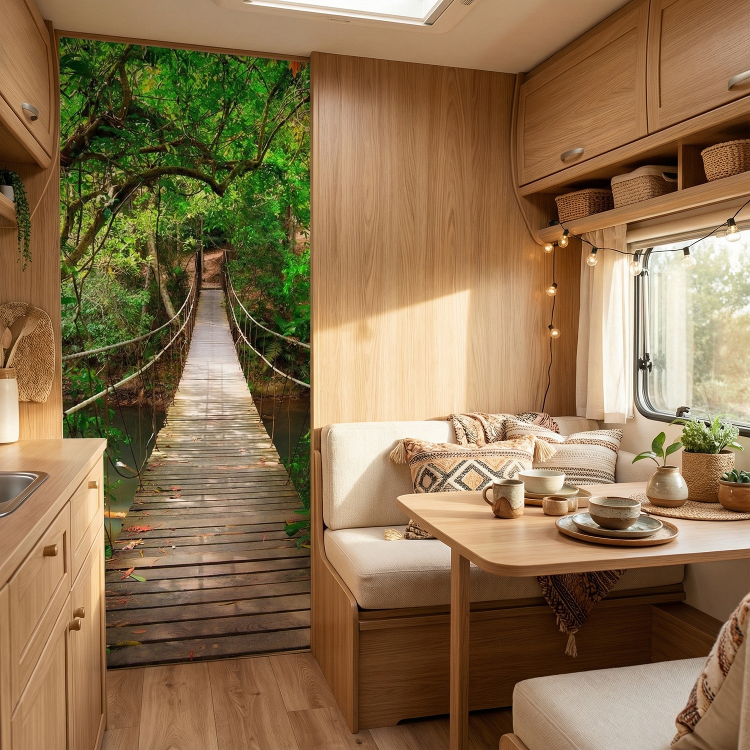 Fototapeten: Br&uuml;cke im Amazonasgebiet