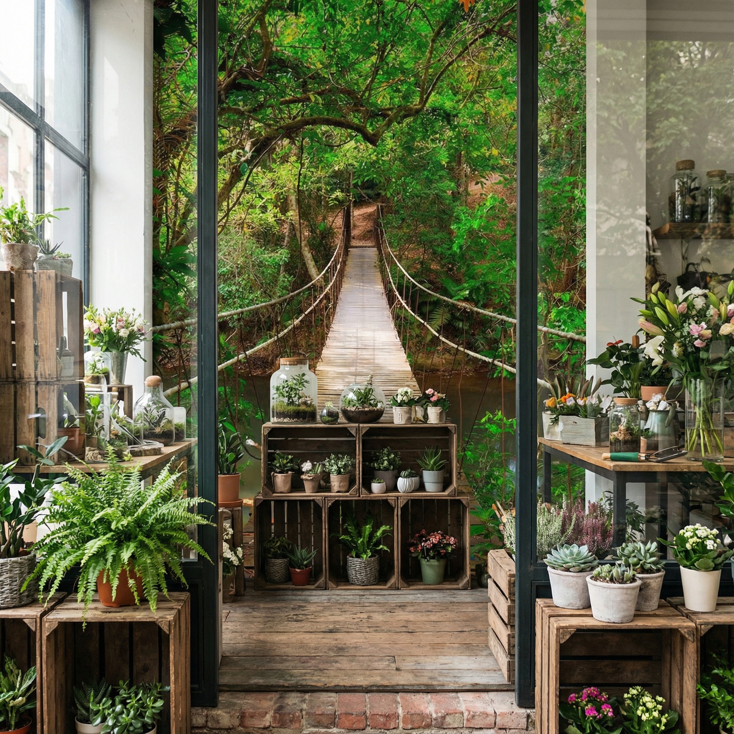 Fototapeten: Br&uuml;cke im Amazonasgebiet