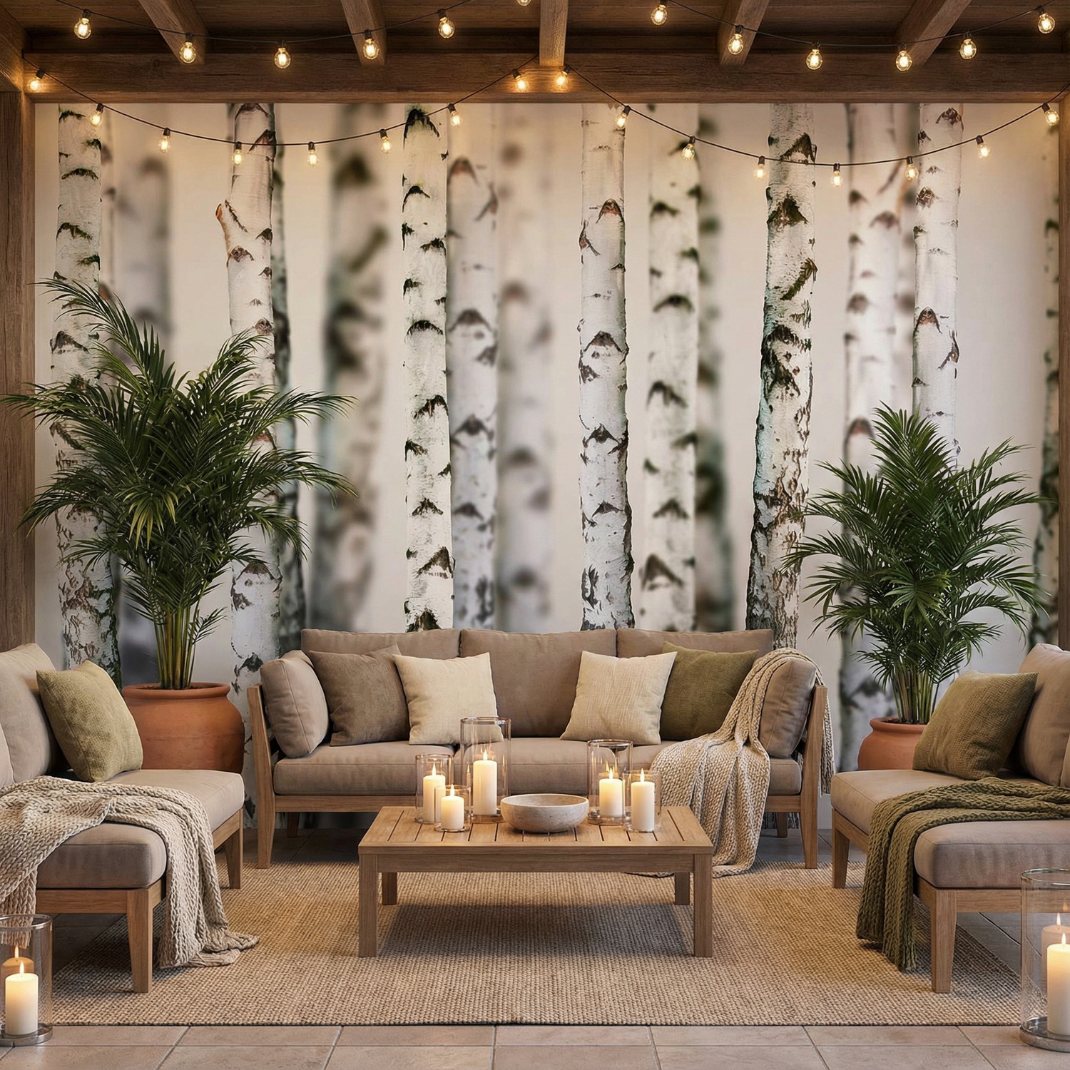 Fototapeten: Birkenwald