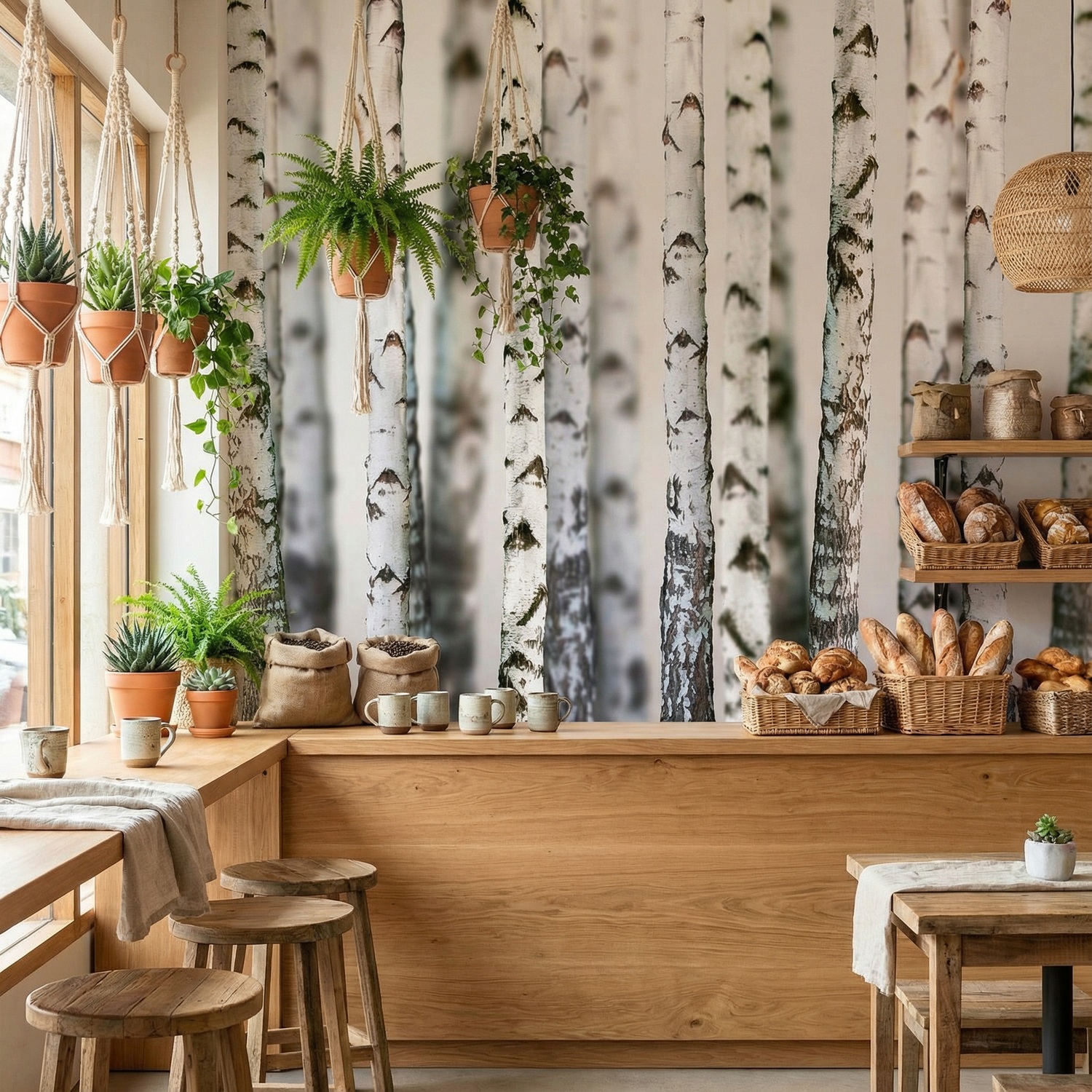 Fototapeten: Birkenwald