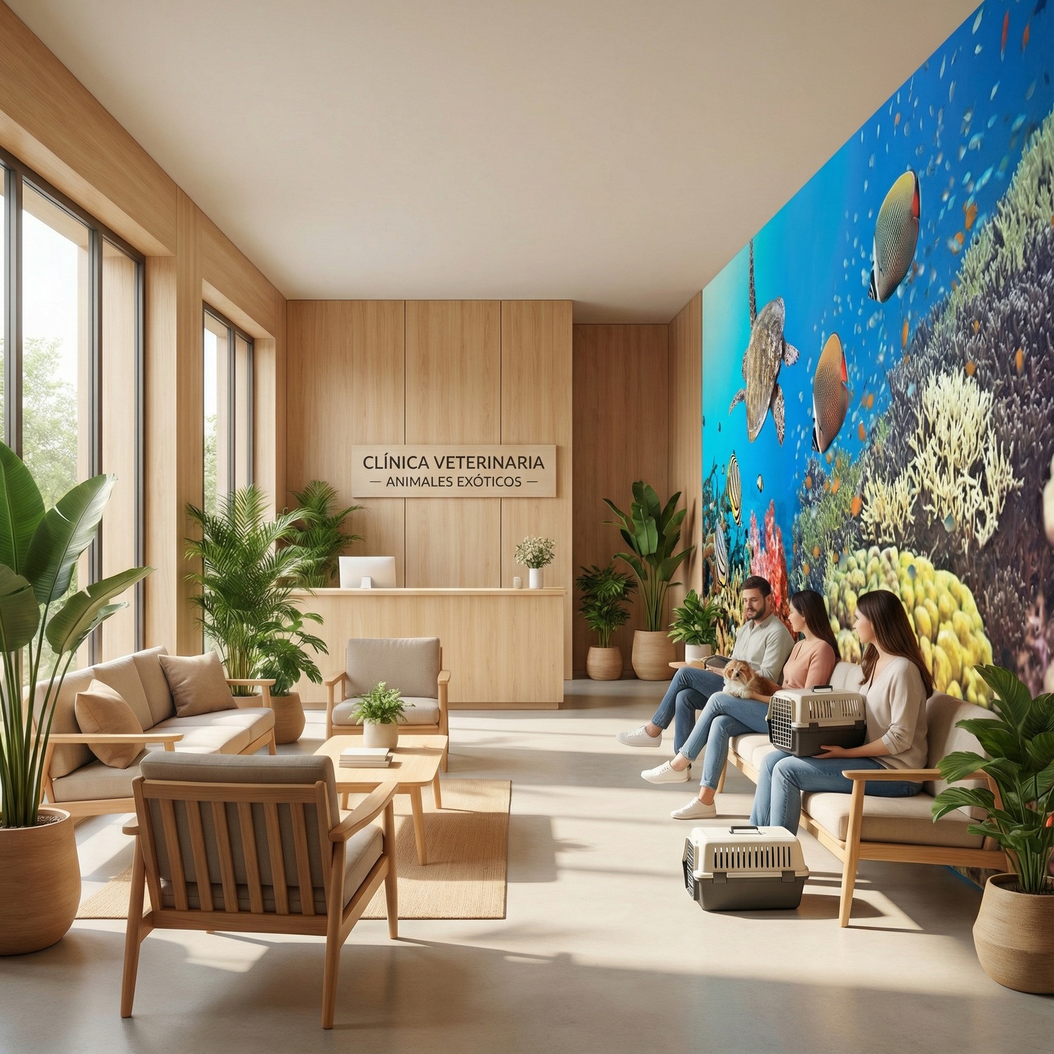 Fototapeten: Panoramablick unter dem Meer