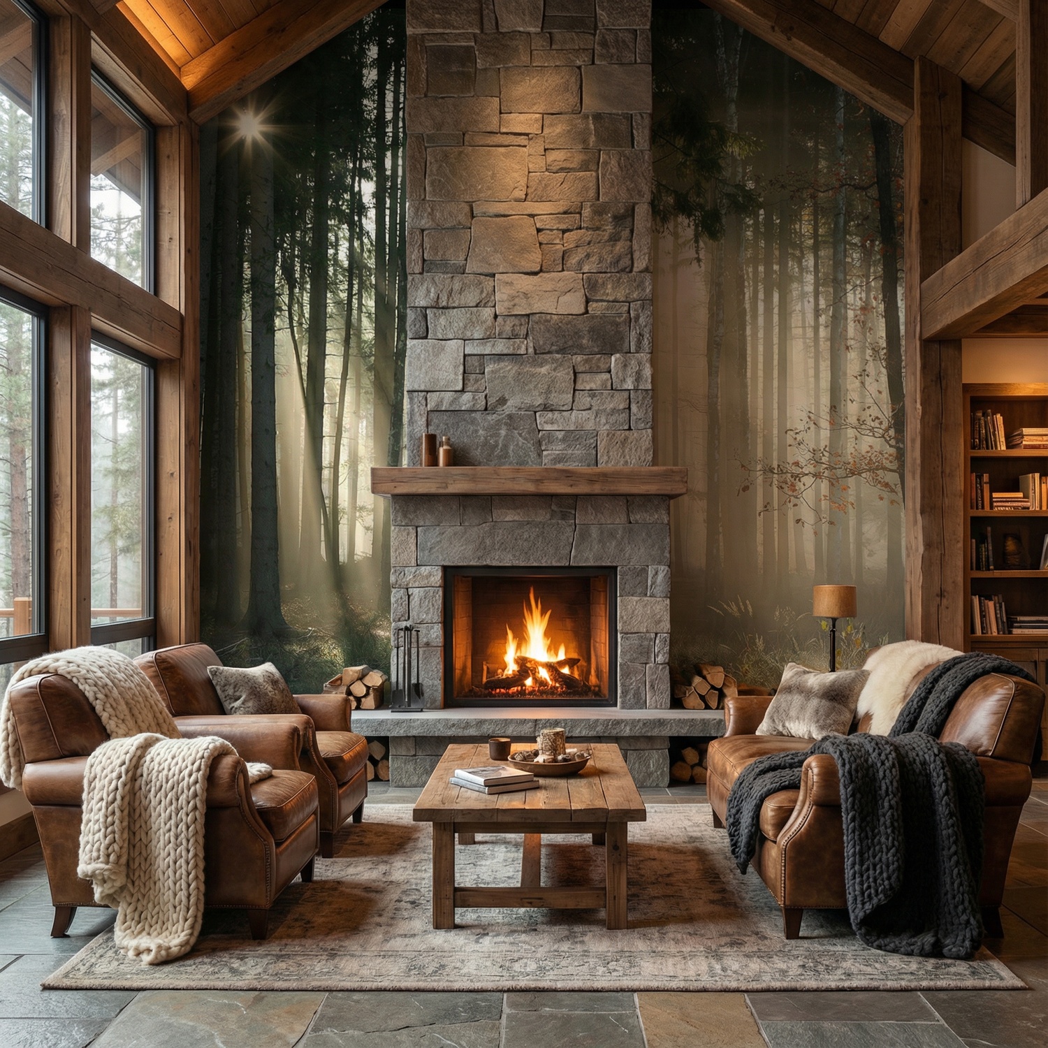 Fototapeten: Gl&uuml;hen im Wald