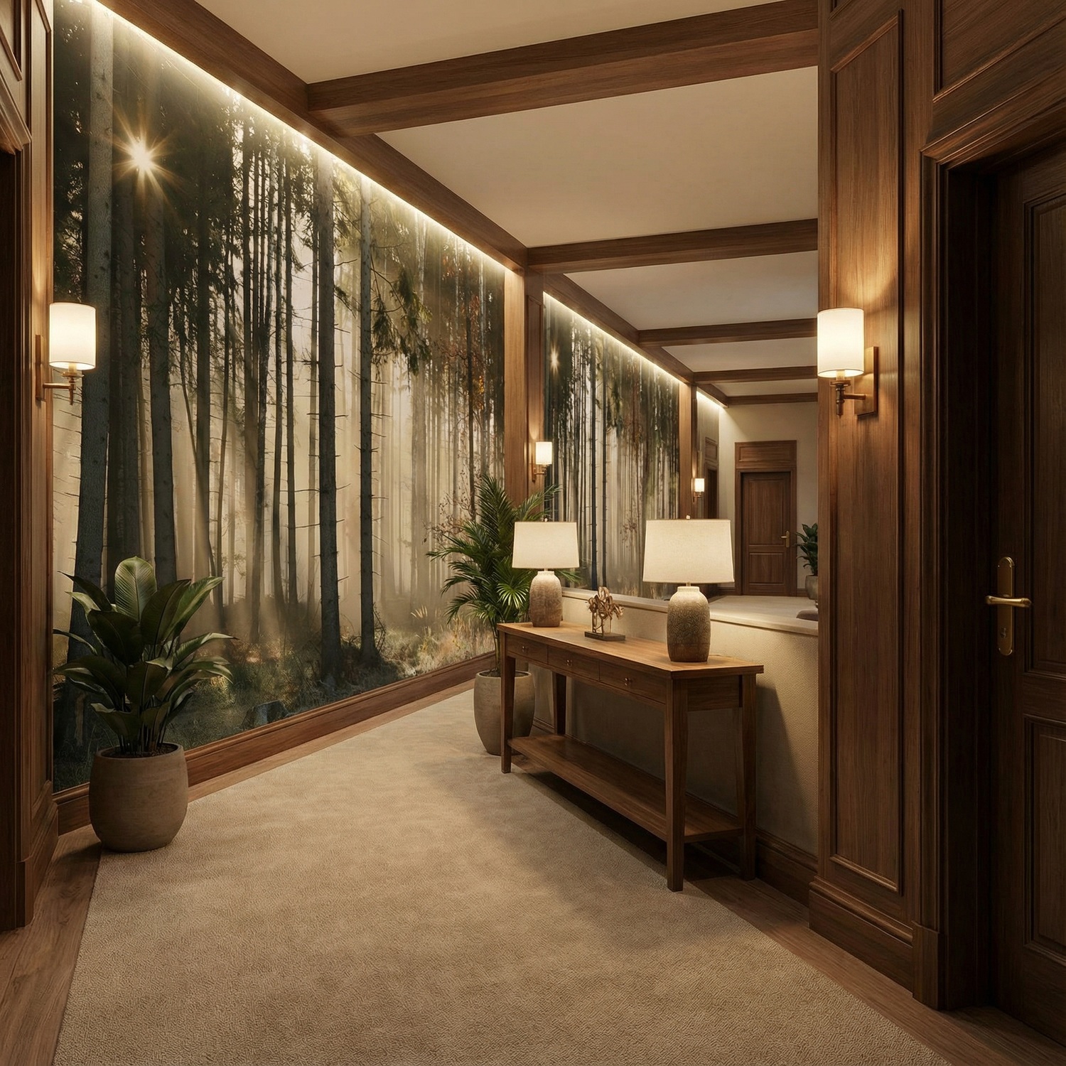 Fototapeten: Gl&uuml;hen im Wald