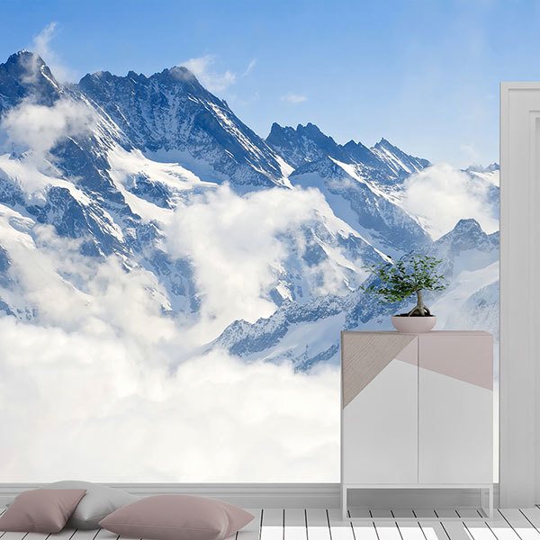 Fototapeten: Berge über den Wolken 0