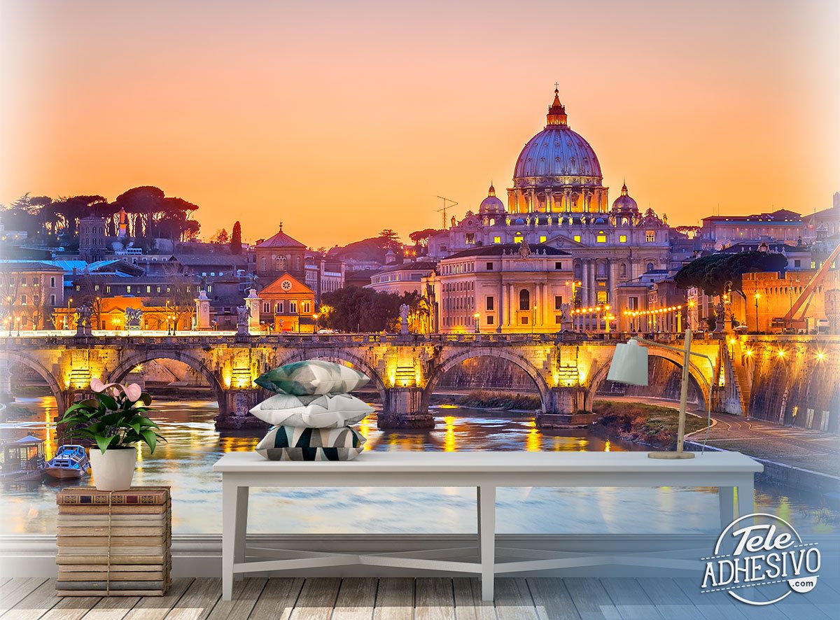 Fototapeten: Brücke Sant Angelo, Rom