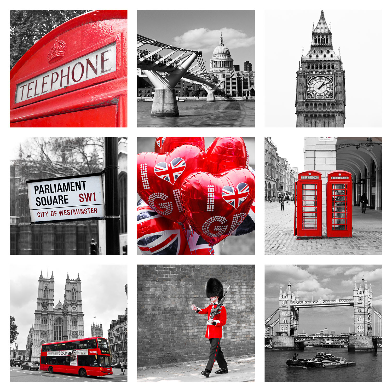Fototapeten: Collage von London