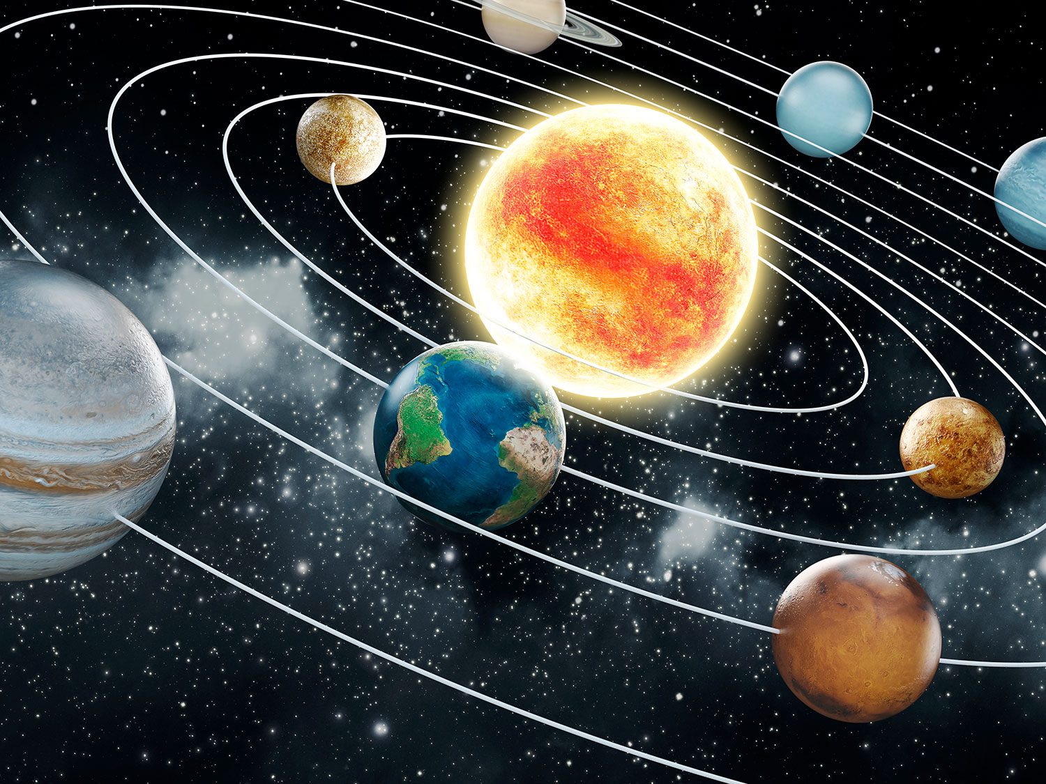 Fototapeten: Umlaufbahn des Sonnensystems