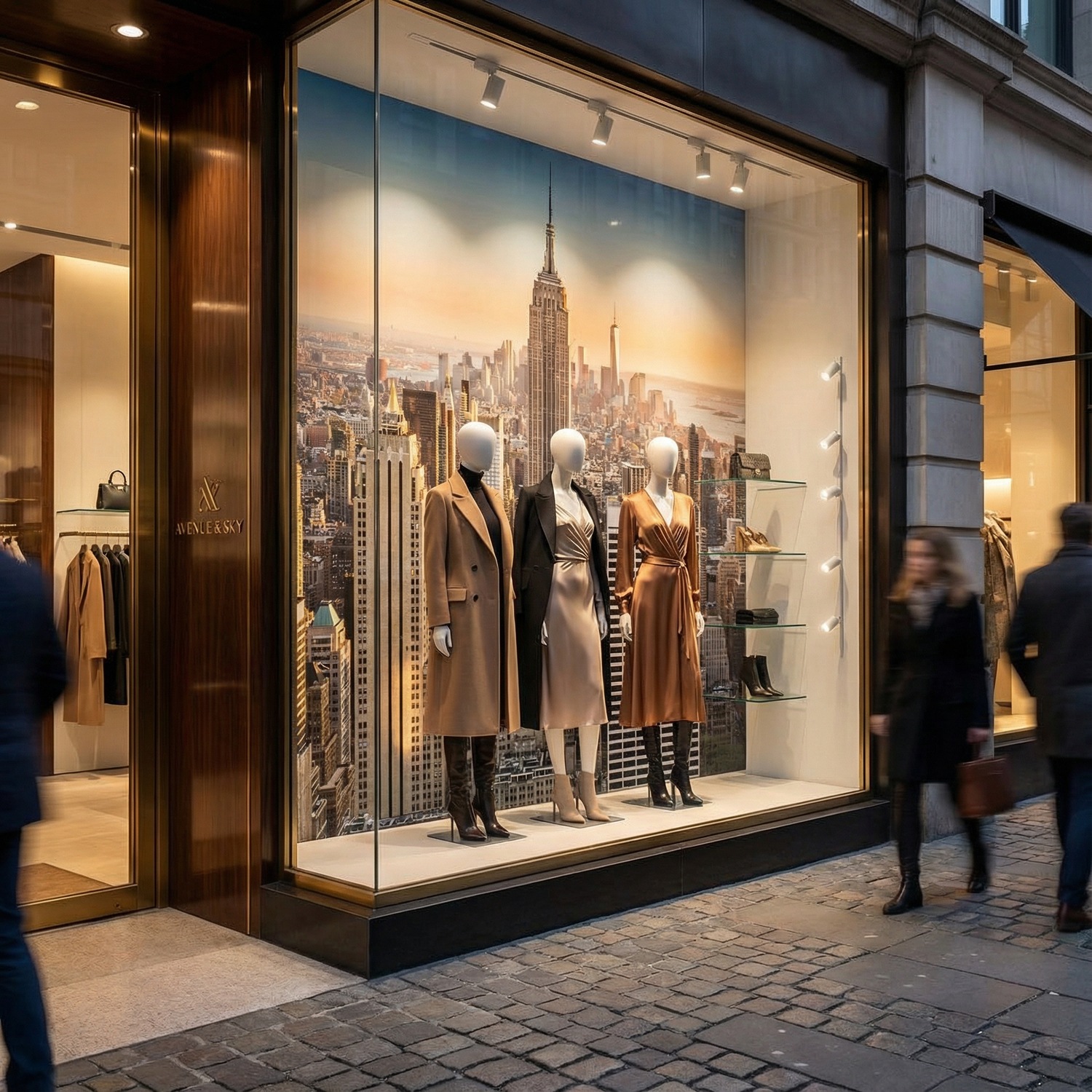 Fototapeten: Downtown Manhattan bei Sonnenuntergang