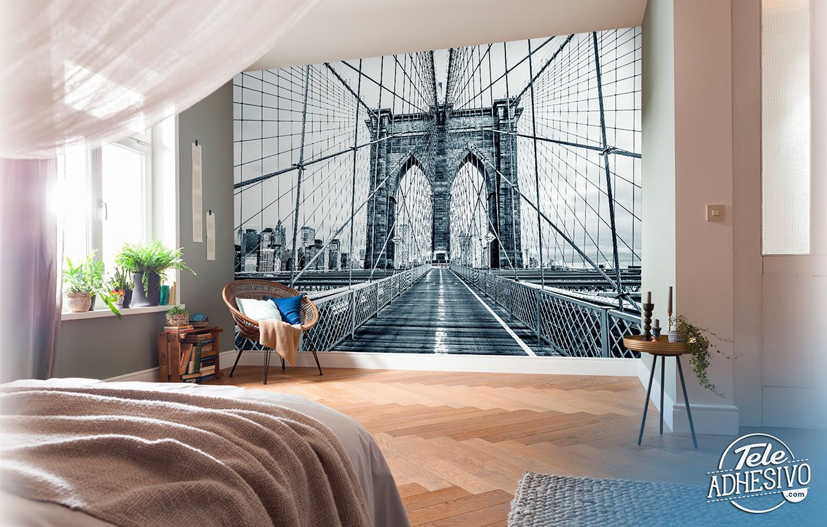 Fototapeten: Überqueren der Brooklyn Bridge
