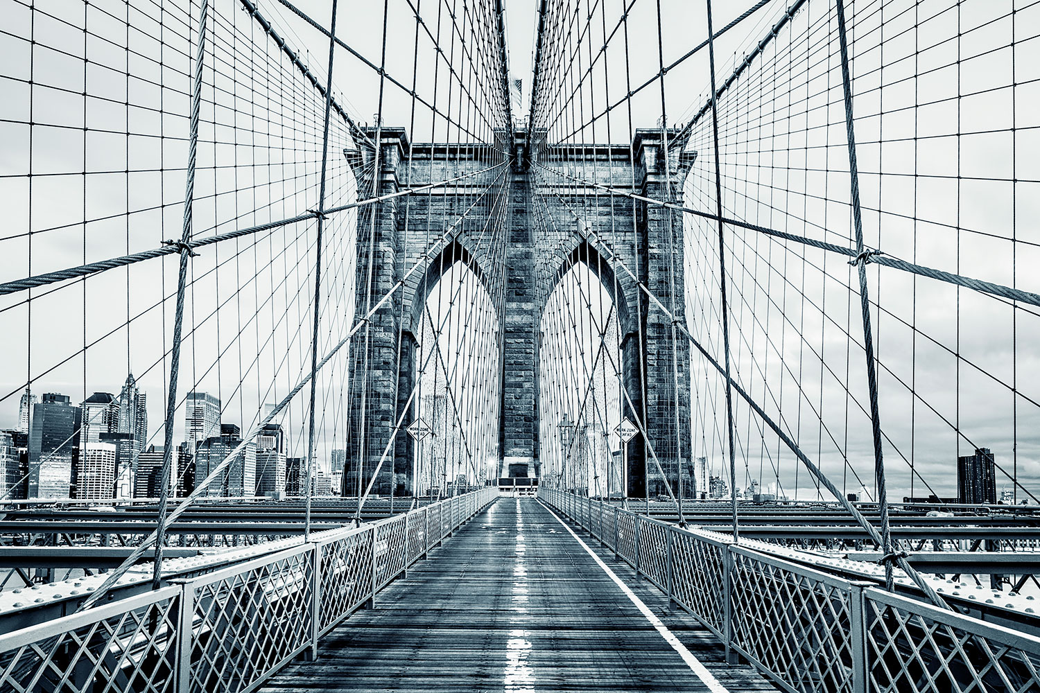 Fototapeten: &Uuml;berqueren der Brooklyn Bridge