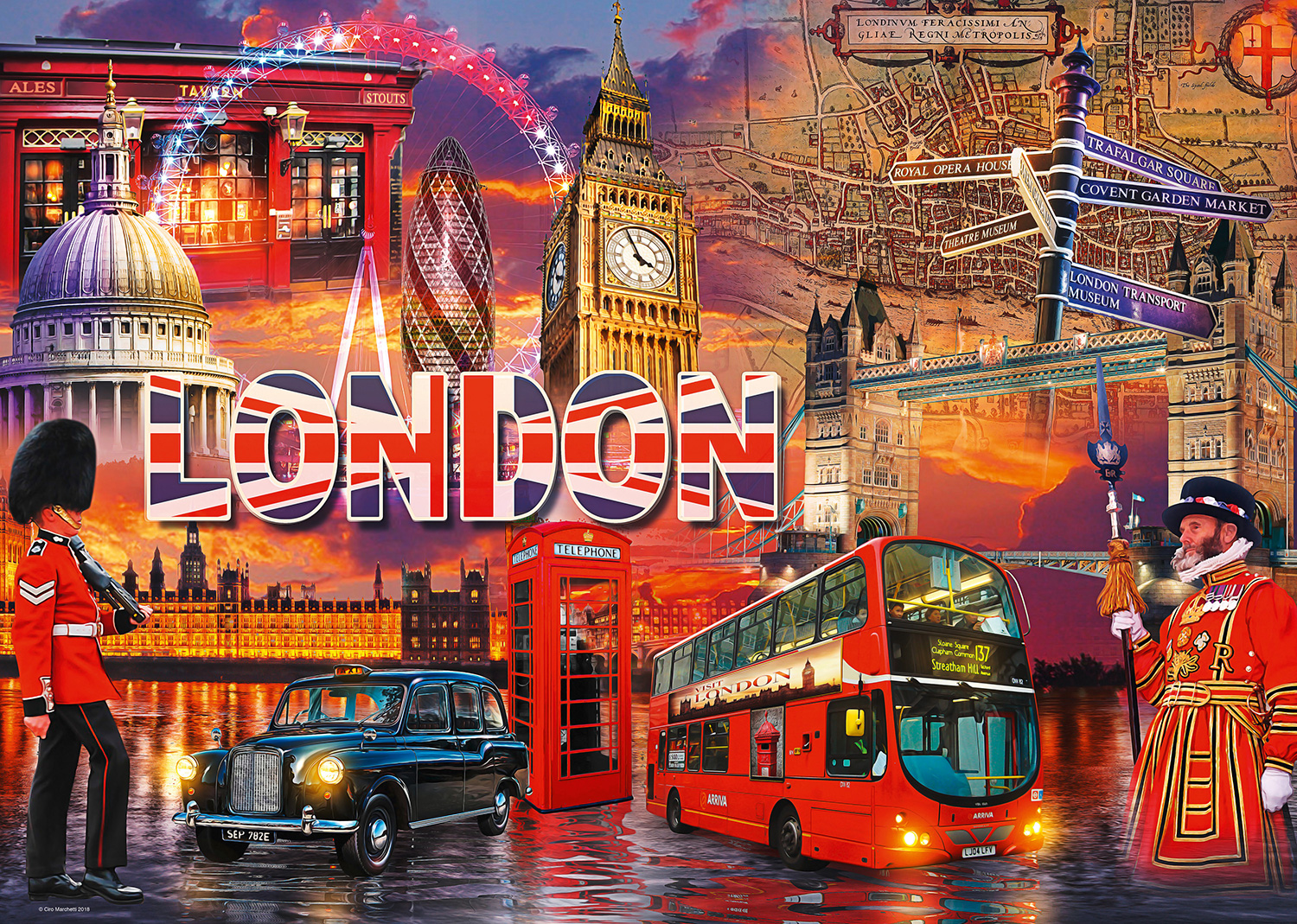 Fototapeten: Collage Britisches