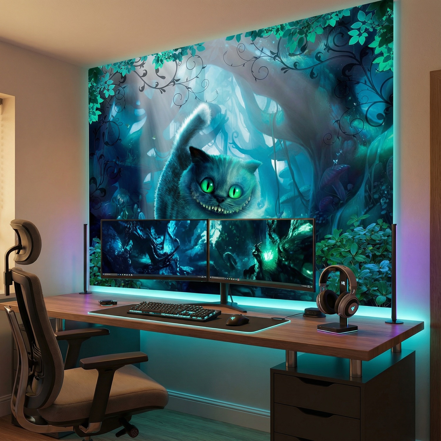 Fototapeten: Grinsekatze