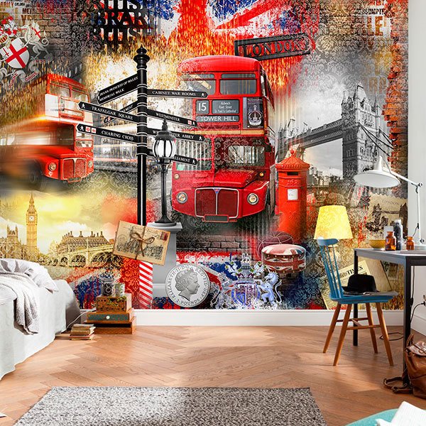 Fototapeten: Collage London Tourist