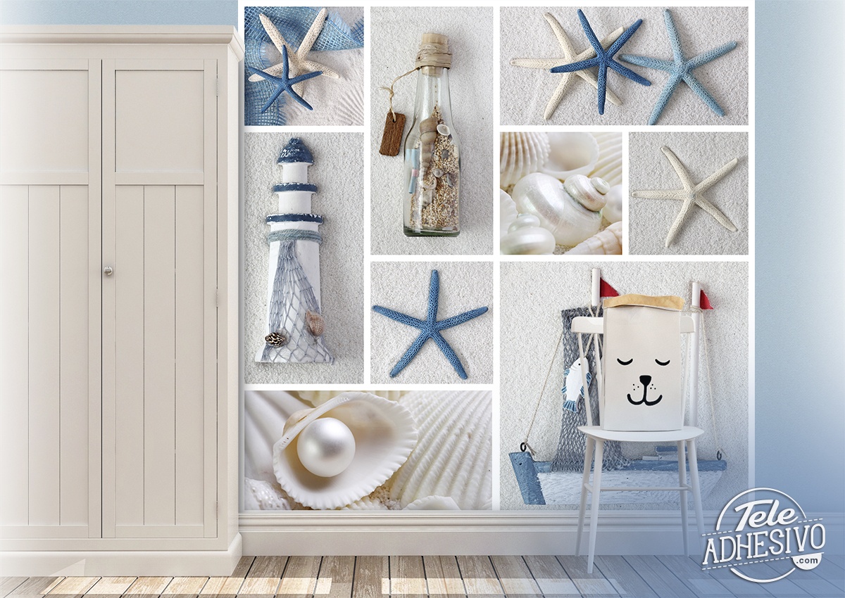 Fototapeten: Seemanns-Collage