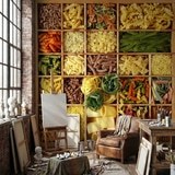 Fototapeten: Collage Italienische Pasta 15