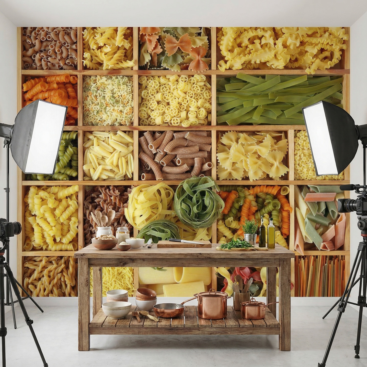 Fototapeten: Collage Italienische Pasta