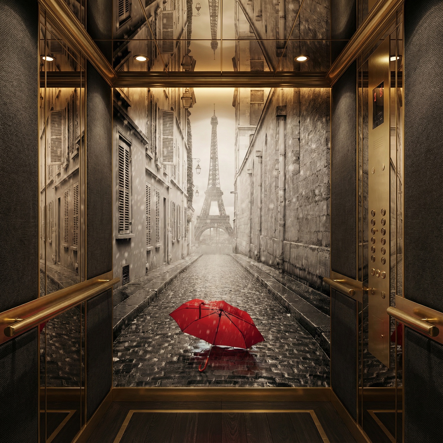 Fototapeten: Regen in Paris