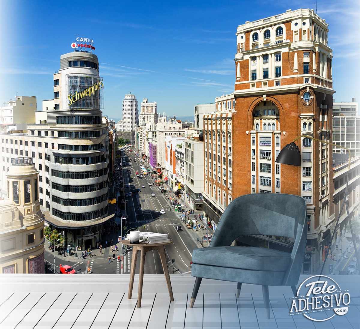 Fototapeten: Gran Vía Straße, Madrid