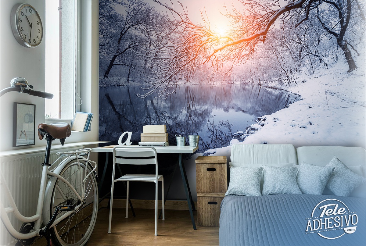 Fototapeten: Dämmerung im Winter