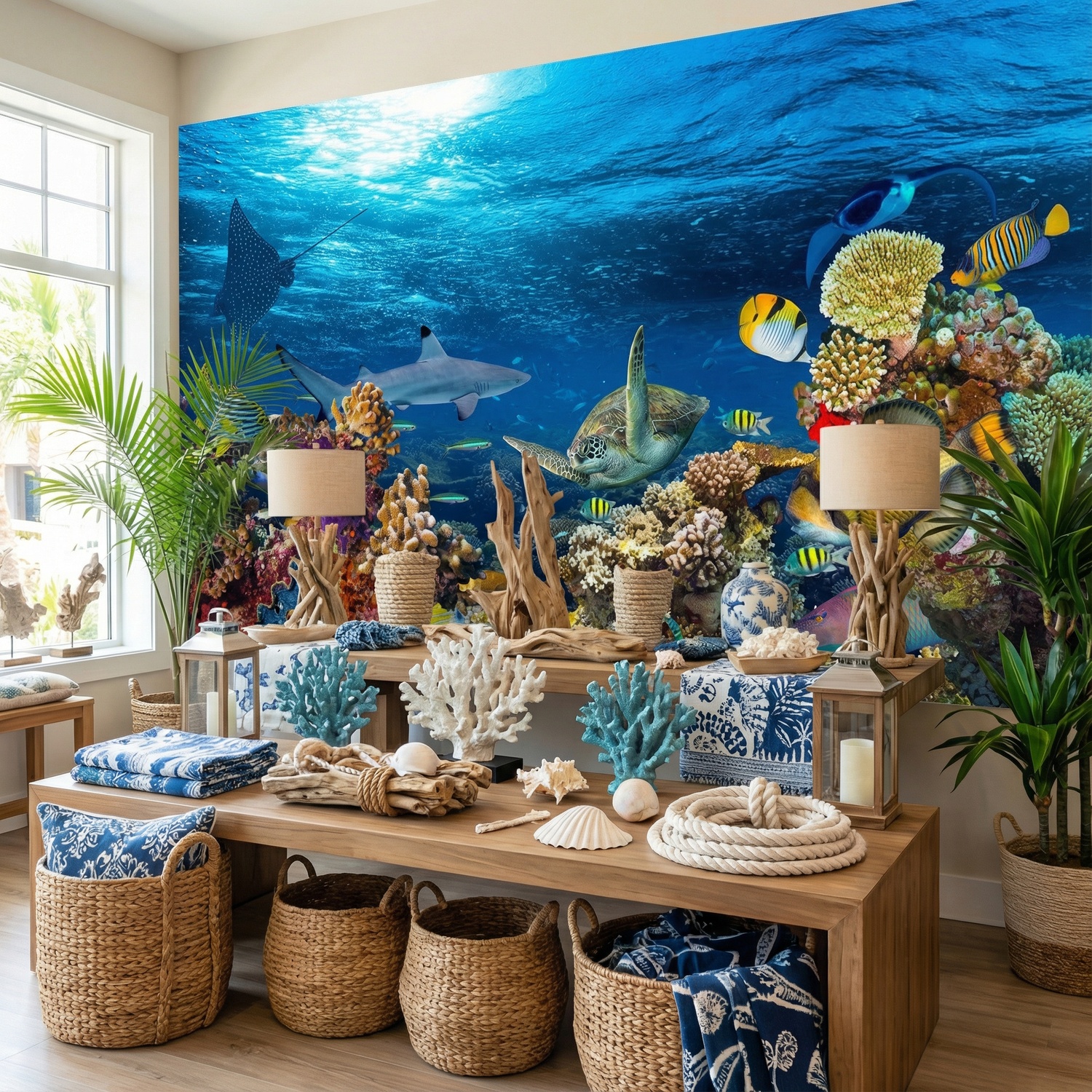 Fototapeten: Schildkr&ouml;te in Meeresstr&ouml;mungen