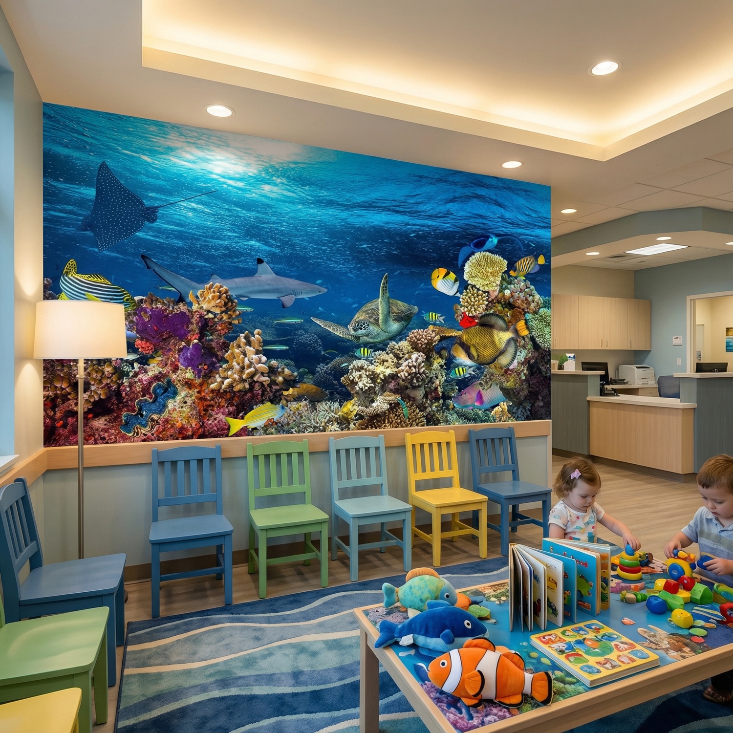 Fototapeten: Schildkr&ouml;te in Meeresstr&ouml;mungen