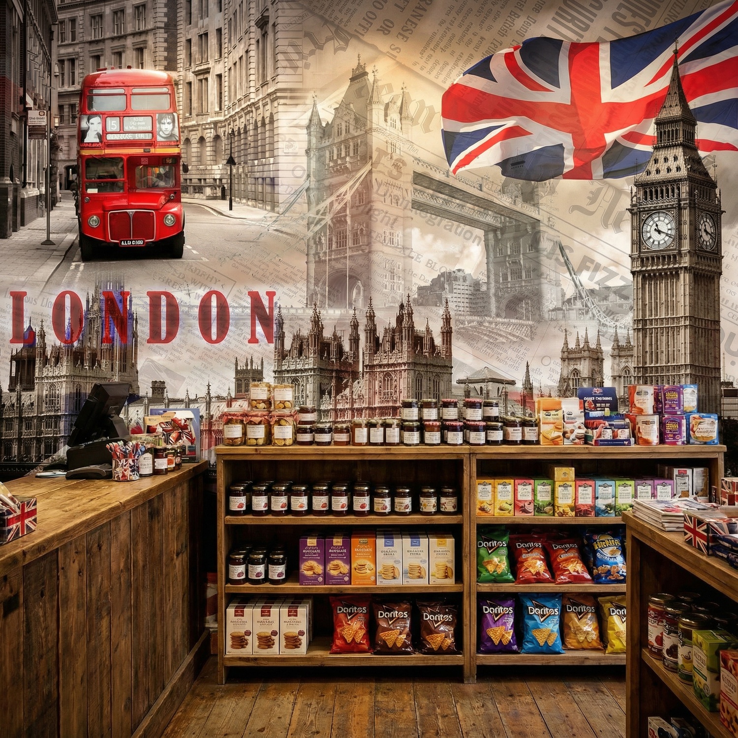 Fototapeten: Collage Westminster Palace