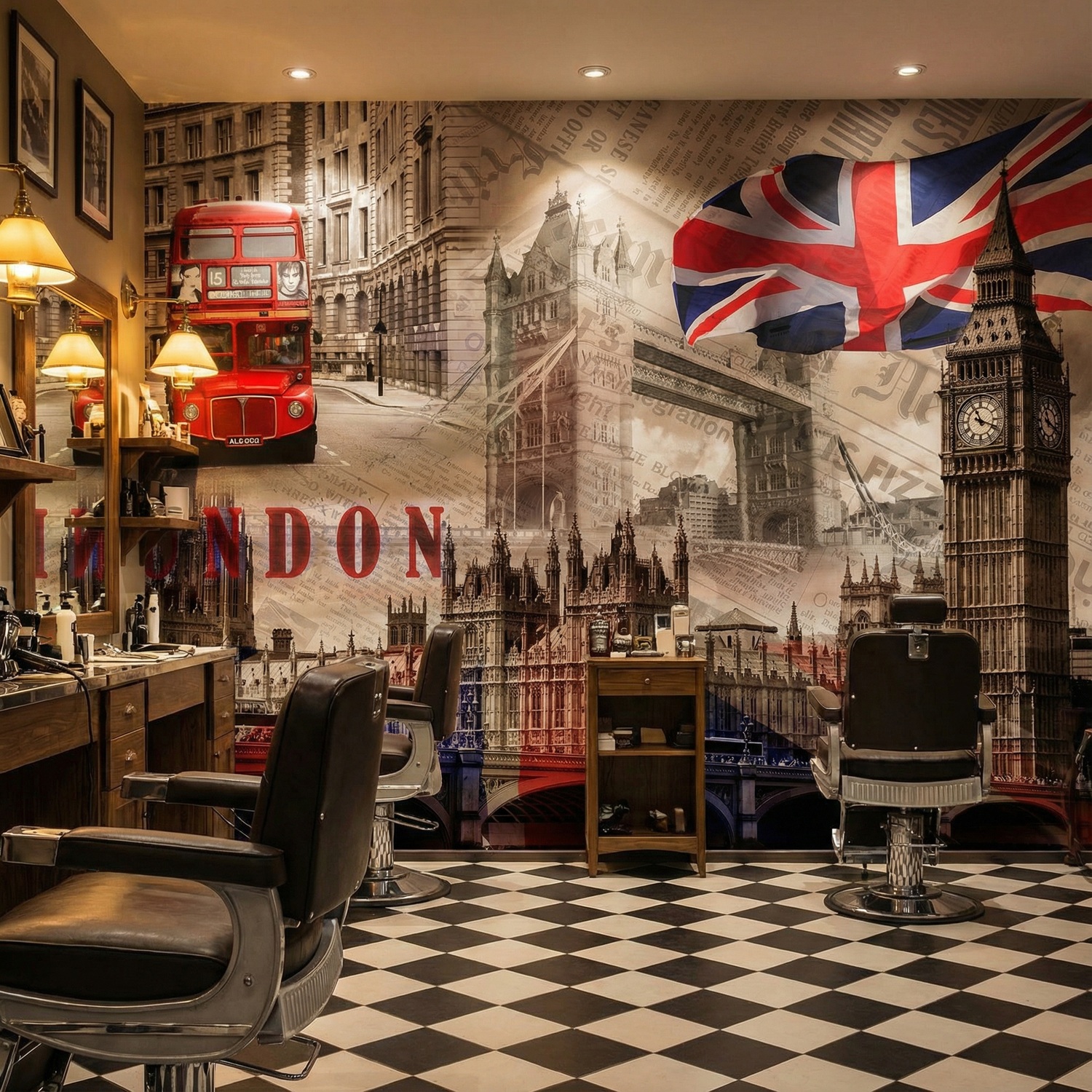 Fototapeten: Collage Westminster Palace 21