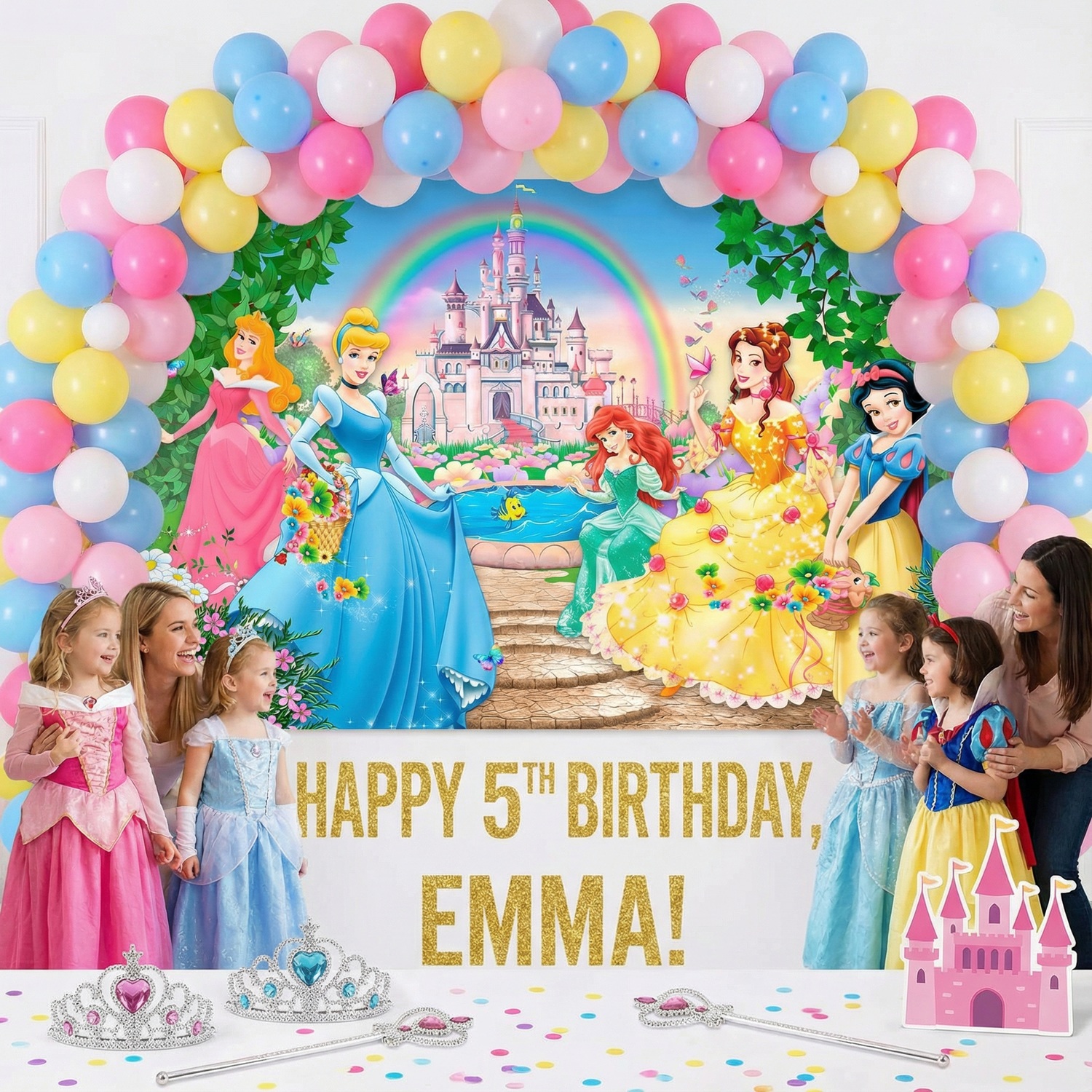 Fototapeten: Prinzessinnen und Schloss Disney