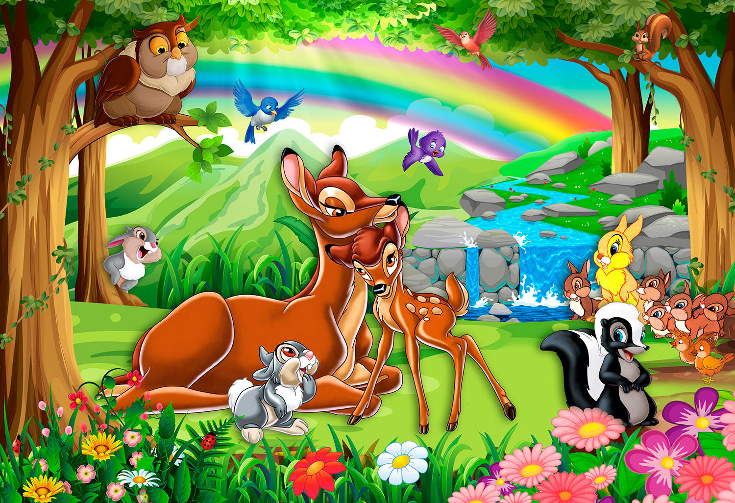 Fototapeten: Bambi en el bosque