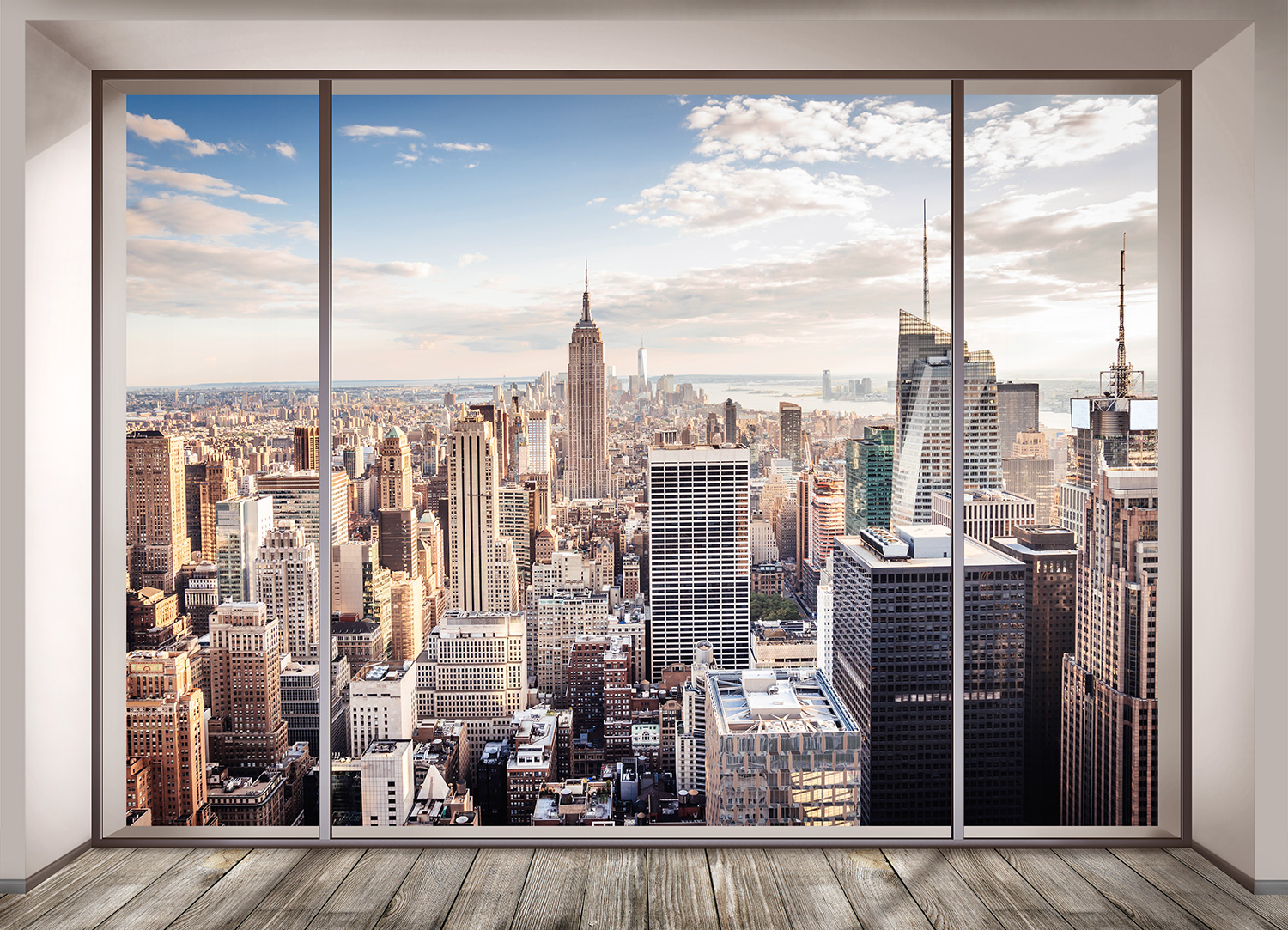 Fototapeten: Blick auf New York aus einem Zimmer heraus