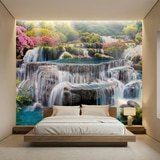 Fototapeten: Garten mit gro&szlig;en Wasserf&auml;llen 2