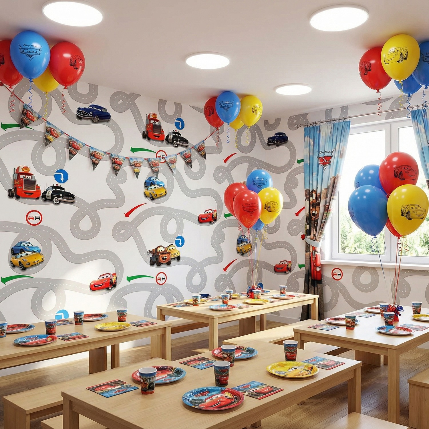 Fototapeten: Rennstrecke Cars, Disney