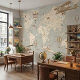 Fototapeten: Weltkarte des Abenteurers 7