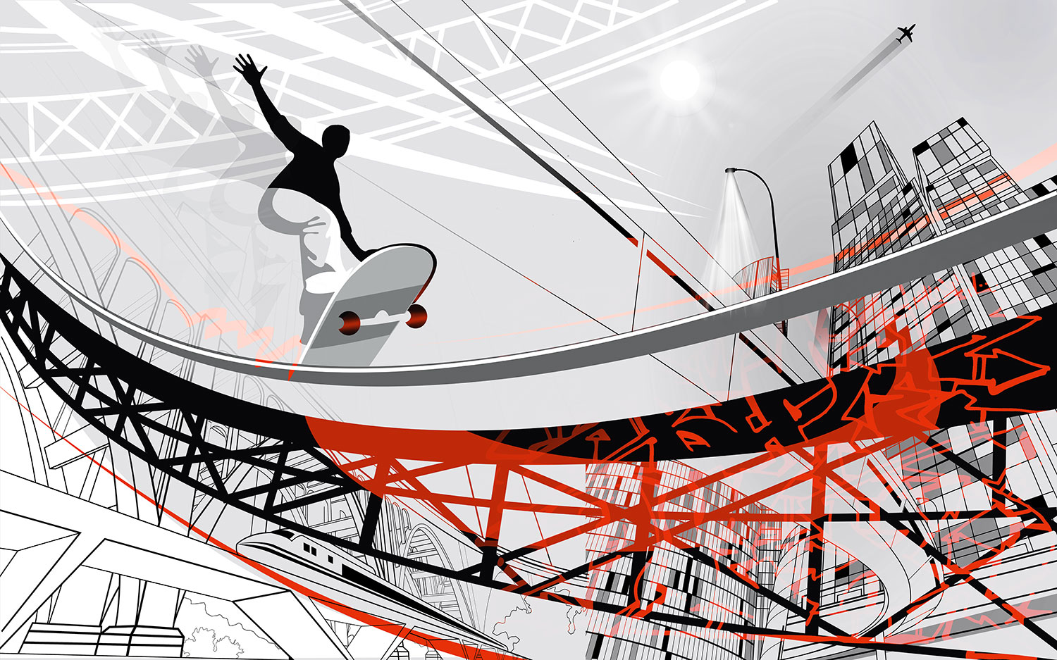 Fototapeten: Skate Illustration