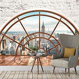 Fototapeten: Halbkreisförmiges Fenster New York 2