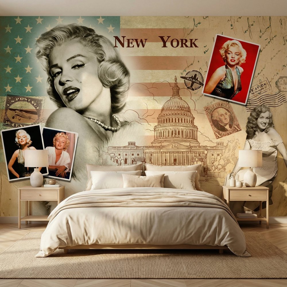Fototapeten: Marilyn Monroe Collage New York