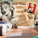 Fototapeten: Collage Marilyn Monroe 2
