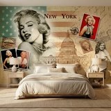 Fototapeten: Marilyn Monroe Collage New York 2