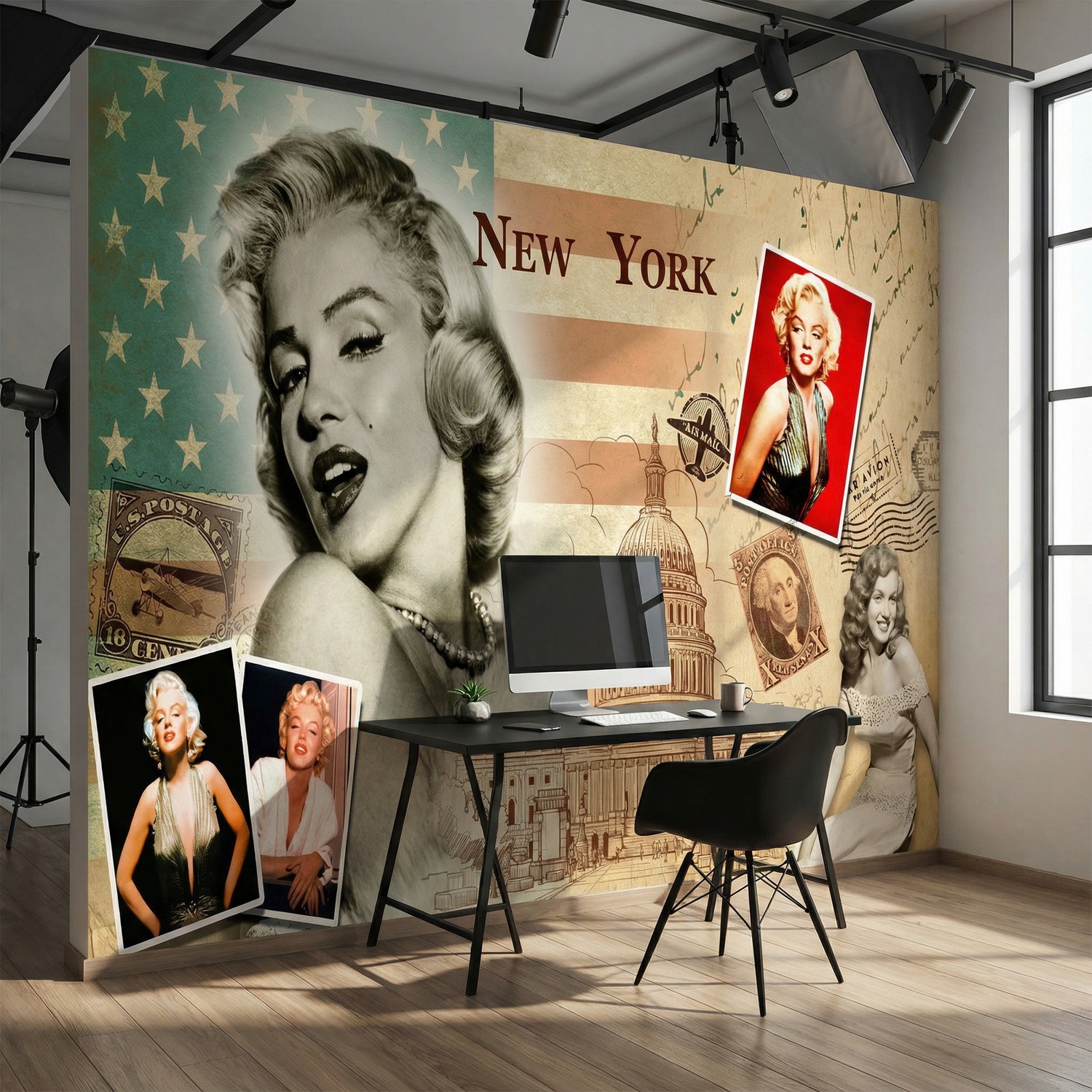Fototapeten: Collage Marilyn Monroe