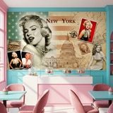 Fototapeten: Marilyn Monroe Collage New York 12