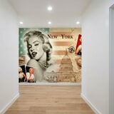 Fototapeten: Marilyn Monroe Collage New York 13
