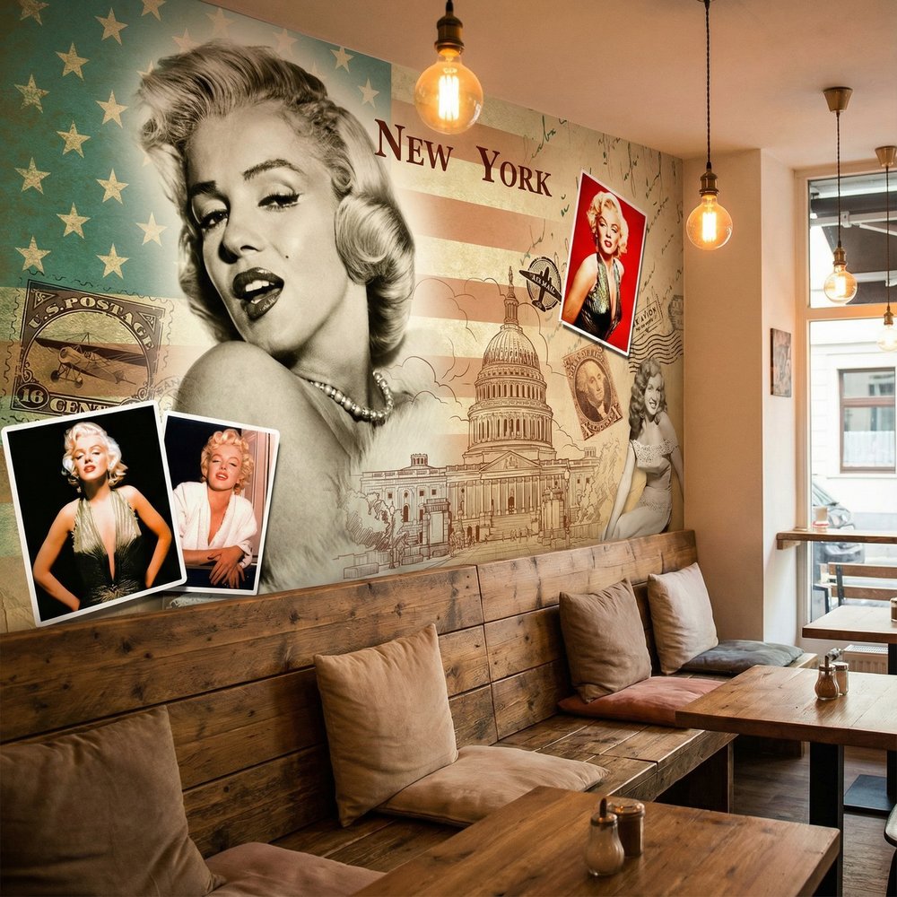 Fototapeten: Marilyn Monroe Collage New York