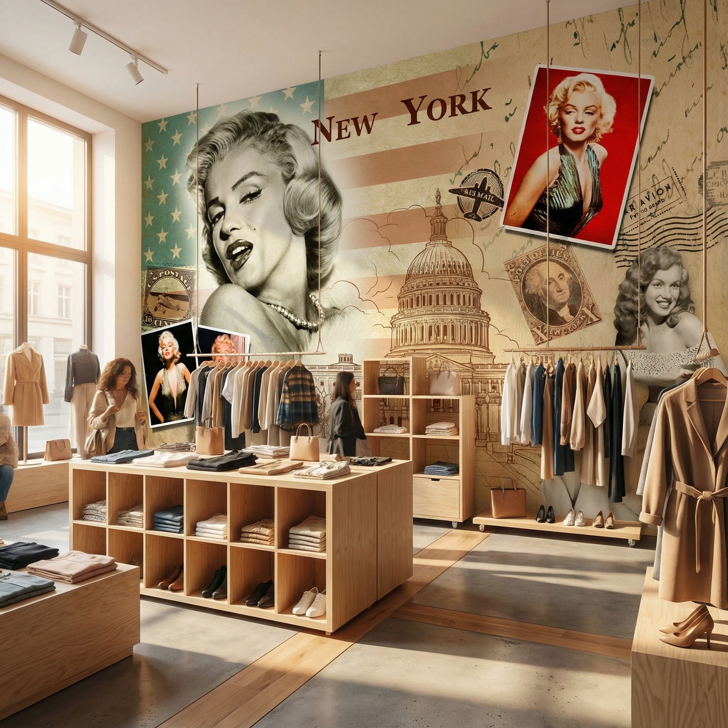 Fototapeten: Collage Marilyn Monroe